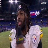 Najee Harris had to shoutout some teammates after this HUGE win.  #HereWeGo