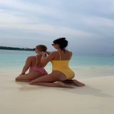 Gm beautiful people   Every blond need a brunette bestie    #DreamsComeTrue #bestfriend #maldives #girlspower