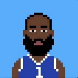 NBA Pixel Stars   James Harden   1/1   0.05 $eth  #nft #NFTGame #NFTProject #NBA&nbsp; #NBAextra #Sixers #pixelart