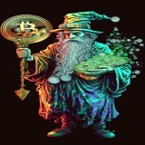#Bitcoin's power is like that of a spell, it's decentralized and can't be quelled," the wizard said, as he bid me farewell.  #bitcoinart #AIart #AIArtCommuity