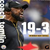 .@CoachTomlin is now 19-3 on MNF