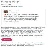 Nick Sortor (@nicksortor) who was actively covering news on the Louisville shooting on the ground has been locked out of Twitter for being the first to report on a story that was confirmed and reported hours later by the Associated Press. @ellagirwin