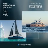 Meet the team at Dubai Harbour Marina at the stand MD-49, March 1-5. Sunreef Yachts is presenting an all electric Sunreef 80 Eco &amp; 60 Sunreef Power at Dubai Harbour Marina.  #DIBS #Dubaiinternationalboatshow #Luxurycatamaran #luxuryyachts #sunree