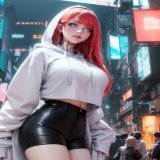 How about mixing cyberpunk theme and casual outfit?  #stablediffusion #stablediffusionart  #waifudiffusion  #AIイラスト #AIart #AIArtwork