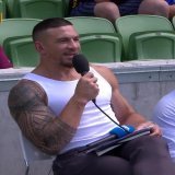 How hot is it in Melbs? It's @SonnyBWilliams in a tank top hot   #SuperRugbyPacific