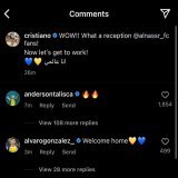 Cristiano Ronaldo's Al-Nassr teammates Talisca &amp; Gonzalez commented under his new Instagram post  #CR7???? #CristianoRonaldo #HalaRonaldo #كرستيانو_رونالدو