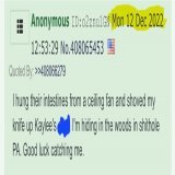 Idaho murderer might have been posting on 4chan. This is pretty wild if it's a coincidence, considering this was posted on the 12th of December.... #Idaho4 #MoscowHomicides #bryankohberger