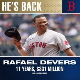The Red Sox lock up Rafael Devers for a very long time