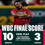 Mexico takes first place in Pool C!  They will travel to Miami and play the winner of Dominican Republic and Puerto Rico in the quarter finals on Saturday at 7 PM ET
