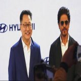Dashing #ShahRukhKhan at #Hyundai event now   #Pathaan