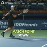 One of the greatest match point saves you'll *ever* see   As @andy_murray confirms his return to Dubai, reliving this moment of inspiration from 2017...