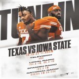 Tune in   Texas vs Iowa State  ABC  @TheHornATX