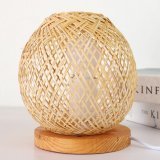 Excited to share the latest addition to my #etsy shop: Handmade Boho Style Bamboo Table Lamp, Small Wooden Night Light for Bedside  #wedding #entryway #bamboo #no #valentinesday #bohemianeclectic #tablelamp #bamboopendantlight #bedsidetablelamp
