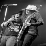RIP Gary Rossington.  Lynyrd Skynyrd, 1975. Note Ronnie Van Zant&rsquo;s T-shirt.