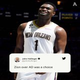 Do you agree that Zion Williamson was named an #NBAAllStar starter over Anthony Davis? Or someone else?