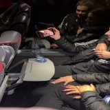 The Arsenal players, on their way back from their game against Zurich, tune in to find out that Beth Mead has won #BBCSPOTY...   @jbeattie91