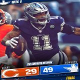 COWBOYS WIN! FINAL SCORE: Bears 29 vs #Cowboys 49 \u272d