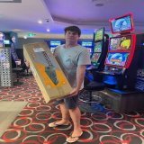 Glenn won the swag from the Keno competition at the blacks beach tavern.