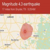 BREAKING: Magnitude 4.3 earthquake hits Snyder, Texas
