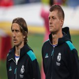 &bull; Luka Modrić has reached the #UCL semifinals in 9 out of 11 seasons as a Real Madrid player.  &bull; Toni Kroos has reached the #UCL semifinals in 7 out of 9 seasons as a Real Madrid player.  Both players are aiming to win their SIXTH Champions