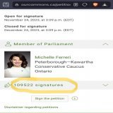 Over 100000 signed. #cdnpoli #nonconfidencevote #TrudeauMustGo #TrudeauBrokeCanada #TrudeauForTreason
