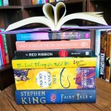Check out my April #tbrpile.   This month,  I'm hoping to read...   Butterfly Sisters by @jhaleauthor  The Red Ribbon by @pepperbasham  The Last Thing He Told Me by #LauraDave  The Priory of the Orange Tree by @say_shannon  Fairy Tale by @StephenKing