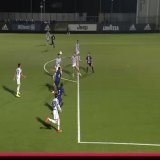 In the 89th minute of the PSG U19 vs Juventus U19 game in the #UYL today the score was 4-1 to PSG, it finished 4-4.  This was the incredible first touch and finish goal to equalise the game by Lorenzo Anghel&egrave; (2005)
