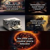 No one can create more #Bitcoin  21m supply