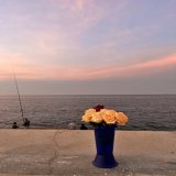 Beirut bathed in pink