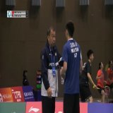 Datuk Tey Seu Bock talk BM to JunHao  in case opponent can understand huh.. advantage la Malaysian as multilingual #RuichangChinaMasters2023 #BadmintonMalaysia