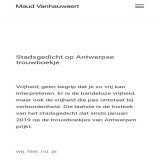 Het gedicht van Maud Vanhauwaert werd door Riadh Bahri gekozen om op zijn zijn trouwdag voor te dragen en hij leest het ook voor tijdens #winteruur