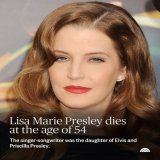 Singer-songwriter Lisa Marie Presley, daughter of Elvis and Priscilla Presley, has died. She was 54.     :Getty Images