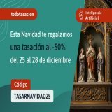 ¡Regalo de Navidad! Usa el código TASARNAVIDAD25 y descubre el valor de cualquier objeto con un 50% de descuento en una tasación básica. solo del 25 al 28 de diciembre. ¡No te quedes sin tu descuento navideño! Tásalo aquí: