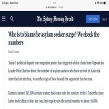 Dutton claimed today that 105,000 asylum seekers have entered the country since Labor won power, when in fact there are 105,000 asylum seekers IN Australia, 95,000 of which entered while he was in charge of the portfolio. Wonder if #abcnews or #abc73