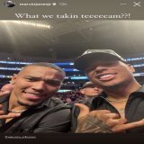 Amon-Ra St. Brown and Marvin Jones Jr. at the Warriors/Lakers game last night  @amonra_stbrown @MarvinJonesJr   #OnePride