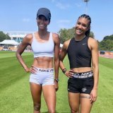 Top athletes touchdown Budapest   Dalilah Muhammad Gianna Woodruff Tamari Davis Yulimar Rojas Alica Schmidt