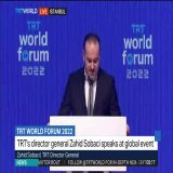 TRT Director General Mehmet Zahid Sobaci at #TRTWorldForum22  - Forum is hosting approximately 100 speakers from 40 countries - Exchange of ideas will take place over next two day - Our country under leadership of President Erdogan always advocates f