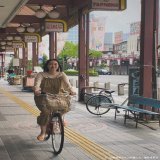 自転車(ディープインパクト)に乗る パン子(#内田理央)  このディープインパクトの故障が 遼平(#鈴木伸之)との出会いに&hellip;  #自転車屋さんの高橋くん #今夜0時30分放送 #ネトフリ で #ディレクターズカット版配信