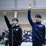 選手宣誓  今大会の選手宣誓は福大大濠・鍋田憲伸選手と桜花学園・横山 智那美選手が務めました！  SoftBank ウインターカップ2022はいよいよ明日開幕です  #ウインターカップ #高校バスケ