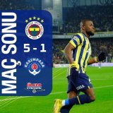 Spor Toto S&uuml;per Lig&rsquo;in 21. haftasında Fenerbah&ccedil;e'miz, #Evimiz&Uuml;lkerStadyumu&rsquo;nda Kasımpaşa&rsquo;yı 5-1 mağlup ediyor!   Tebrikler @fenerbahce! #FBvKAS  #Fenerbahce #UlkerStadyumu