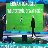 Erman Toroğlu :&rdquo;Antalyasporun gol&uuml; tertemiz. Ofsayt falan yok. G&uuml;ld&uuml;rmeyin adamı. &ldquo; #antvfb #AntalyadaKaraGece