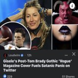 Maybe the last supermodel Gisele, decided to do a satanic magazine cover and spread after she broke up with Tom Brady.