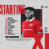Manchester United starting line-up in the UEFA Europa League against Real Betis #MUFC