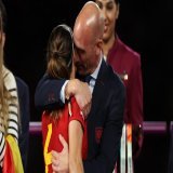 As Spain celebrated its World Cup win, its soccer federation president grabbed his crotch and later planted an unwanted kiss on the star player.