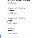 #JongIn and #Rover are trending in the US, but we have no idea why queen #TheEve is trending alongside.  We are very happy tho!  #KAI_Rover  #EXO @weareoneEXO