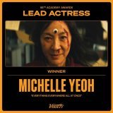 The #Oscar for Best Lead Actress goes to Michelle Yeoh.