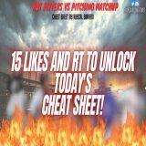 CHEAT SHEET READY TO GO!  15 LIKES AND RTS AND WE'LL POST IT!  #GamblingTwitter #MLB