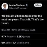 Zero trees planted, now Liberals have a promise to build 1000&rsquo;s of homes.  Liberals believe building homes is easier than planting trees.  #cdnpoli