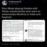 This is how they are putting our life at risk. We are fighting against misinformation against Hindus and India so they declared us Hindu supremacists. It's clear misinformation that we want to exterminate Muslims in India.