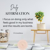 Daily Affirmation . I focus on doing only what feels good in my business and the results are bomb. . . . . . . . #virtualsistas #virtualcommunity #smallbusinessowners #womeninbusiness #workfromhome #homebasedbusiness #lifestyleblogger #elegantwoman #